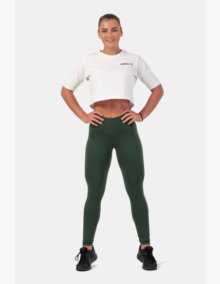 NEBBIA Minimalist Logo NEBBIA Crop T-shirt white