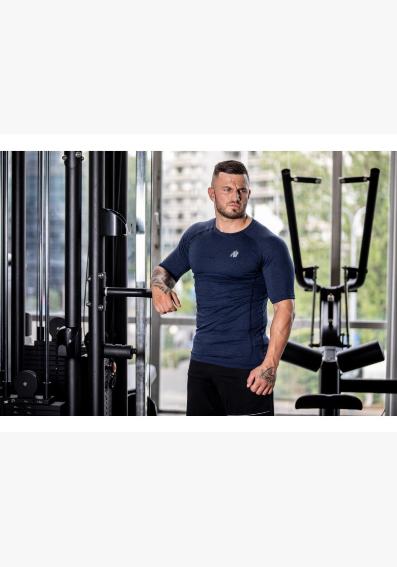 LEWIS T-SHIRT NAVY BLUE - Gorilla Wear