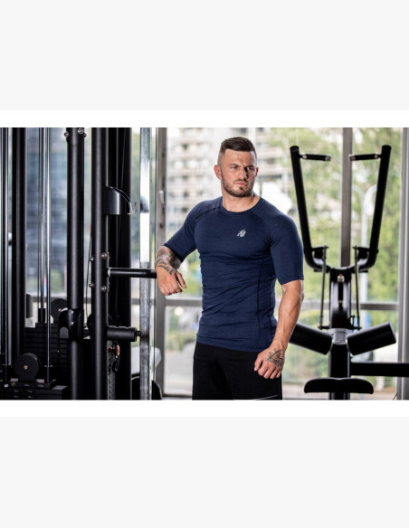 LEWIS T-SHIRT NAVY BLUE - Gorilla Wear