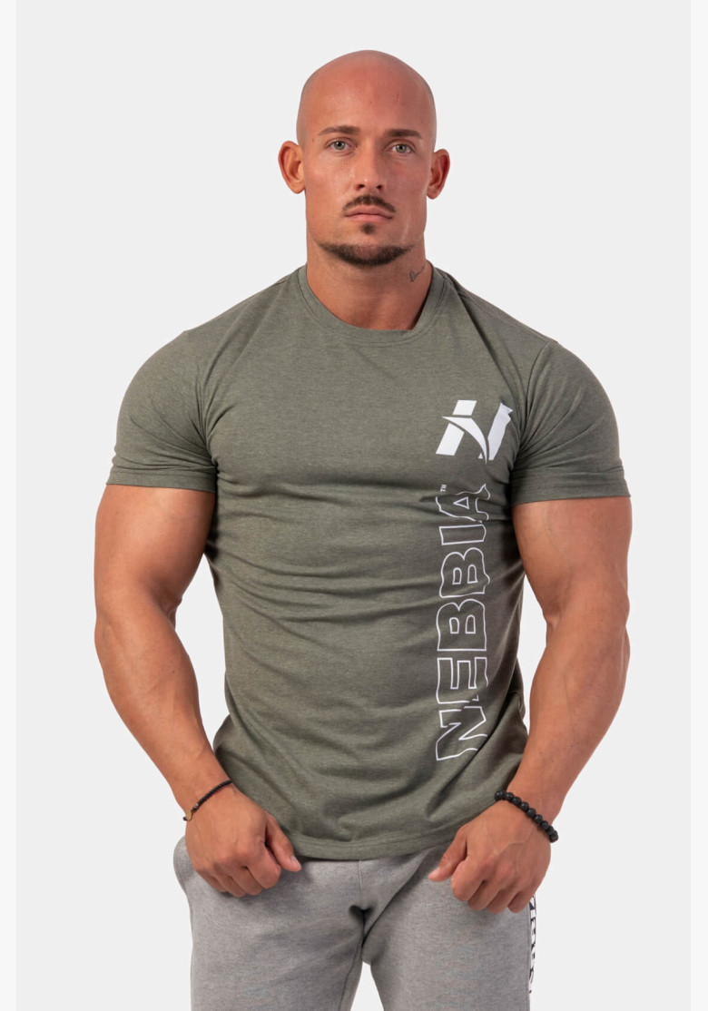 NEBBIA Vertical Logo NEBBIA T-shirt khaki