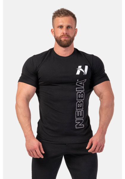 NEBBIA Vertical Logo NEBBIA tričko čierna