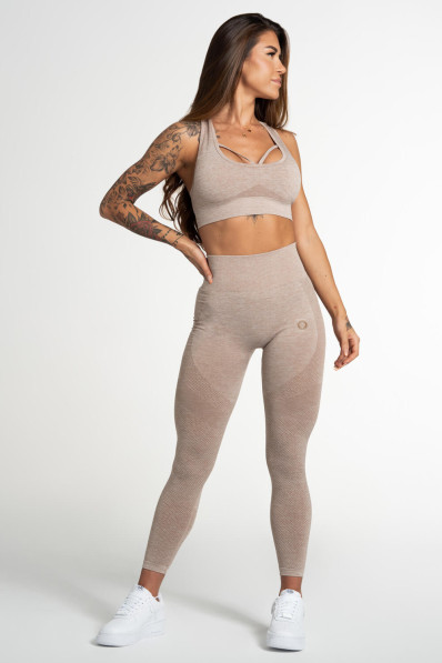 Gym Glamour Fusion Beige Leggings