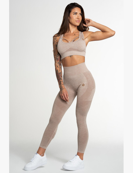 Gym Glamour Fusion Beige Leggings