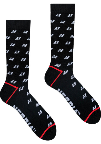 NEBBIA N-pattern vysoké ponožky čierna