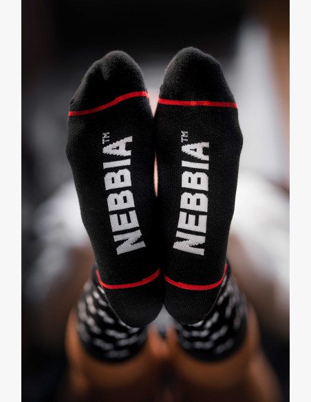 NEBBIA N-pattern high socks black