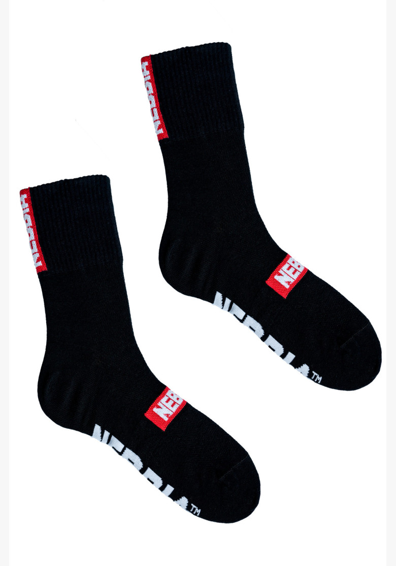 NEBBIA "EXTRA MILE" crew socks black