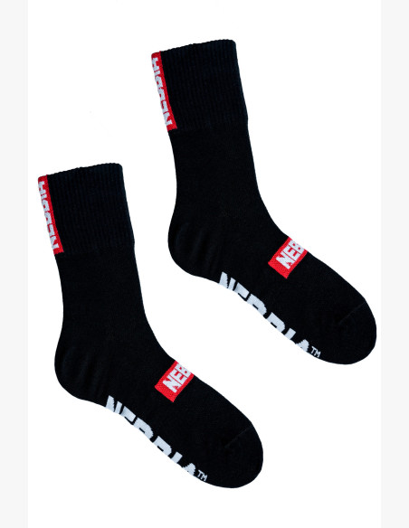 NEBBIA "EXTRA MILE" crew socks black