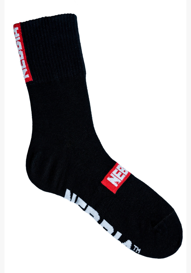 NEBBIA "EXTRA MILE" crew socks black