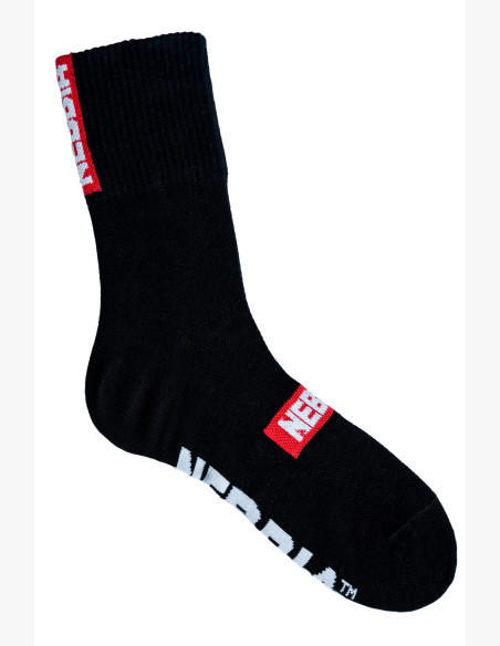 NEBBIA "EXTRA MILE" crew socks black