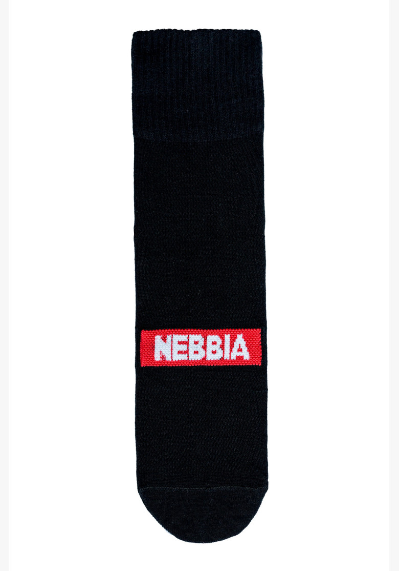 NEBBIA "EXTRA MILE" crew socks black