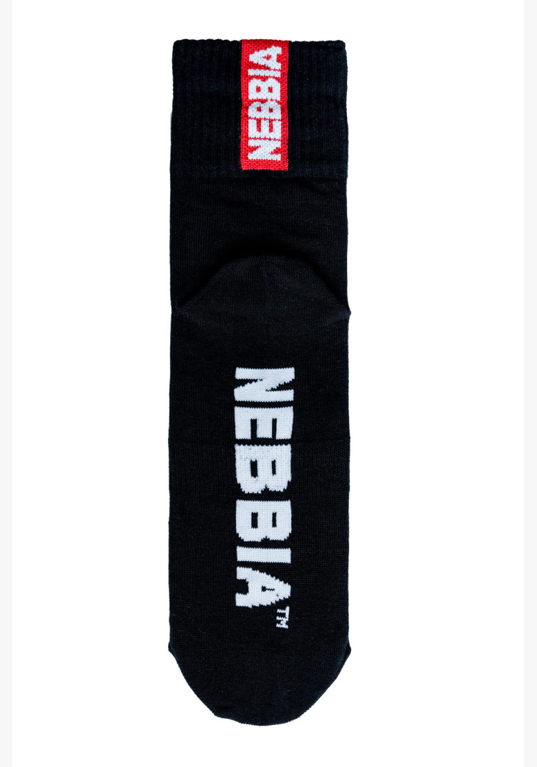 NEBBIA "EXTRA MILE" crew socks black