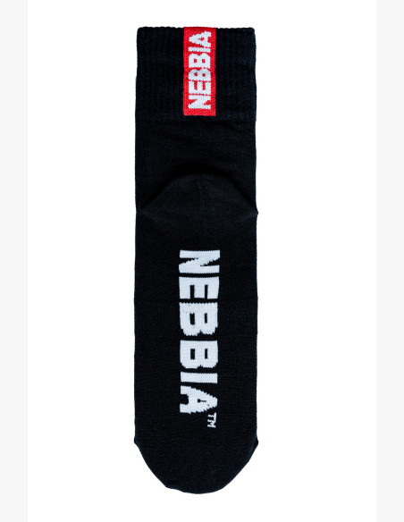 NEBBIA "EXTRA MILE" crew socks black