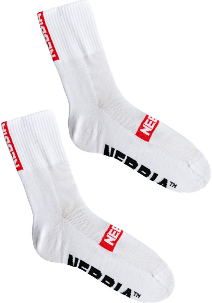 NEBBIA “EXTRA MILE” crew ponožky biela