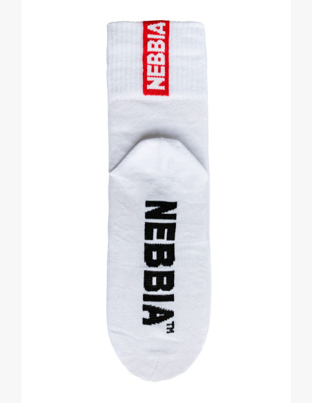 NEBBIA "EXTRA MILE" crew socks white