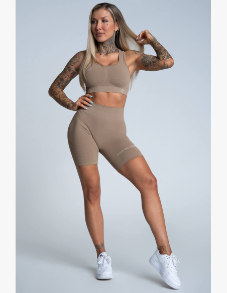 Gym Glamour Bikery Push Up Shorts Nude
