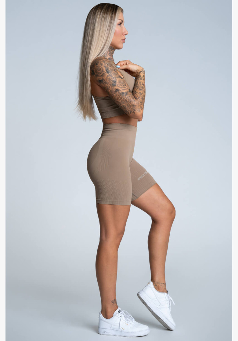 Gym Glamour Bikery Push Up Shorts Nude