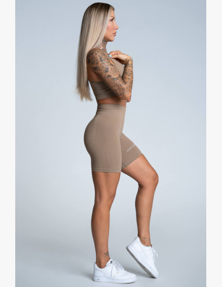 Gym Glamour Bikery Push Up Shorts Nude