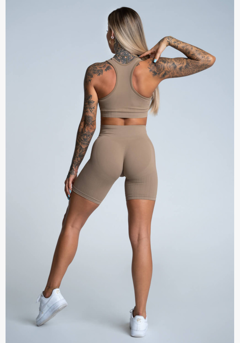 Gym Glamour Bikery Push Up Shorts Nude
