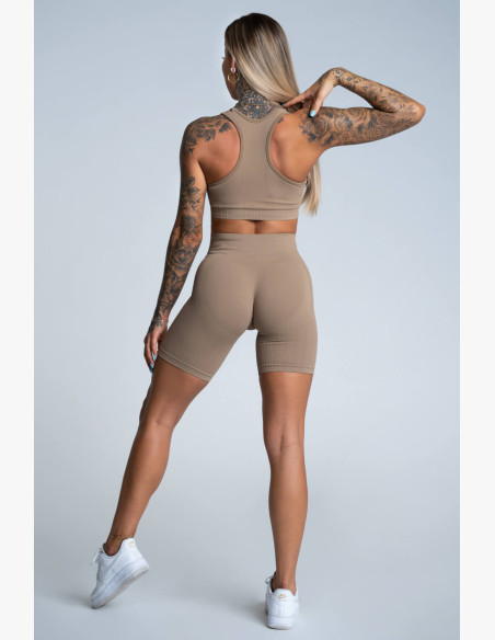 Gym Glamour Bikery Push Up Shorts Nude