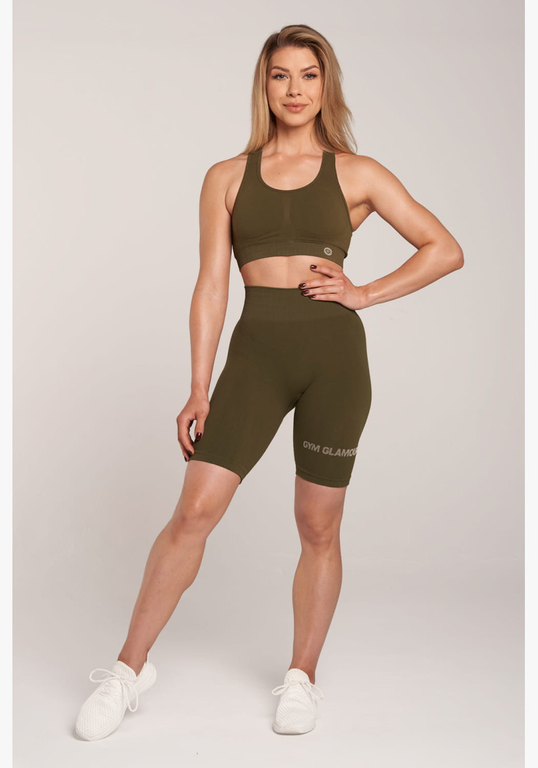 Kraťasky Gym Glamour Bikery Push Up Khaki