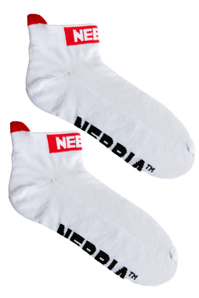 NEBBIA "SMASH IT" ankle socks white