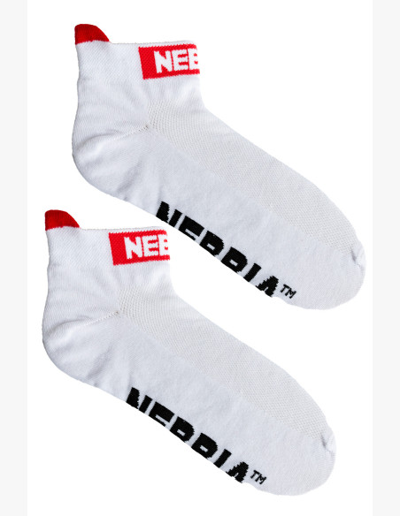 NEBBIA "SMASH IT" ankle socks white