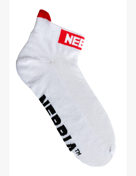 NEBBIA "SMASH IT" ankle socks white