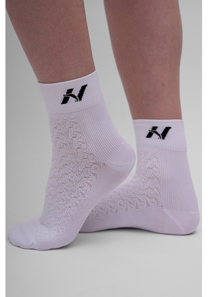 NEBBIA “HI-TECH” N-pattern crew ponožky biela