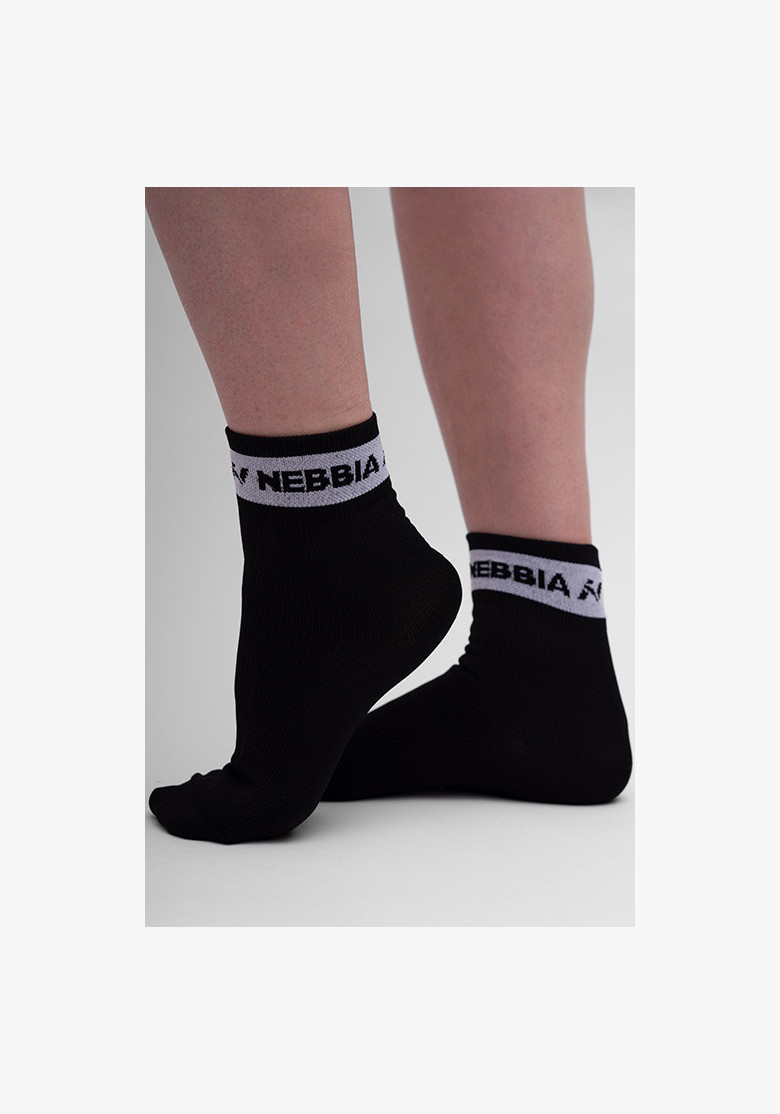 NEBBIA "HI-TECH" crew socks black