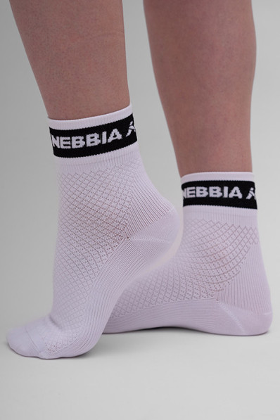 NEBBIA “HI-TECH” crew ponožky biela