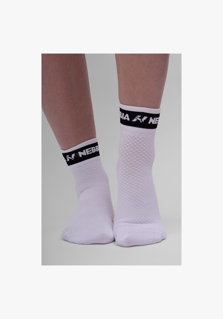 NEBBIA "HI-TECH" crew socks white NEBBIA "HI-TECH" crew socks white
