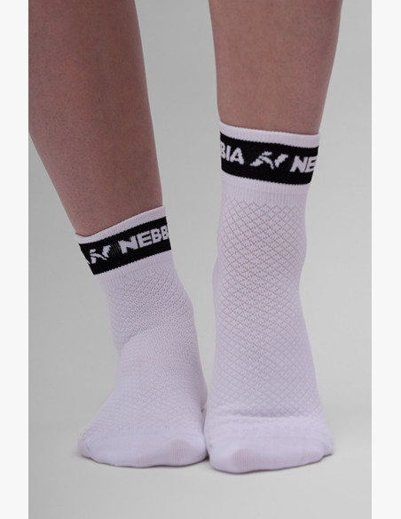 NEBBIA "HI-TECH" crew socks white