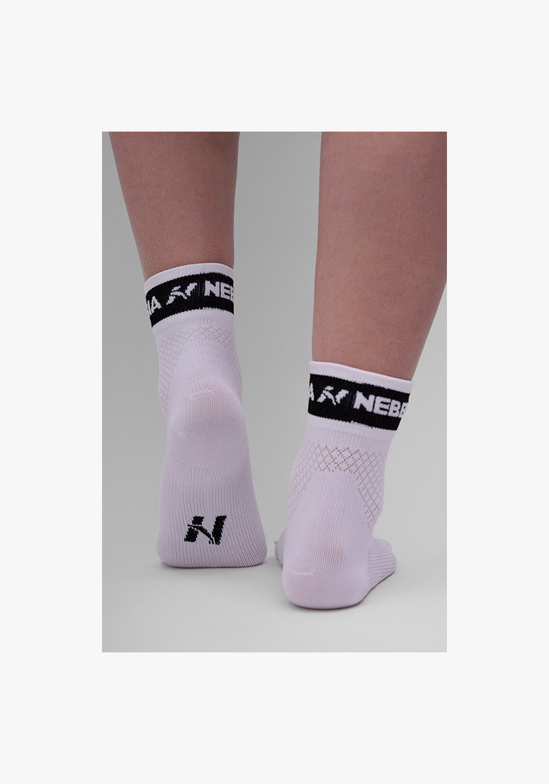 NEBBIA "HI-TECH" crew socks white NEBBIA "HI-TECH" crew socks white