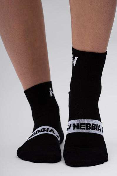 NEBBIA "EXTRA PUSH" crew socks black
