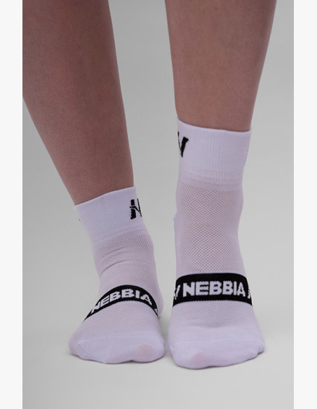 NEBBIA "EXTRA PUSH" crew socks white