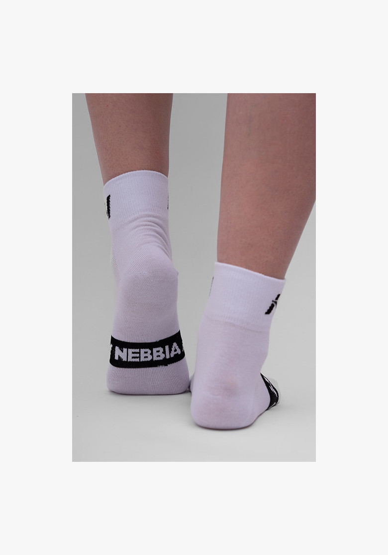 NEBBIA "EXTRA PUSH" crew socks white