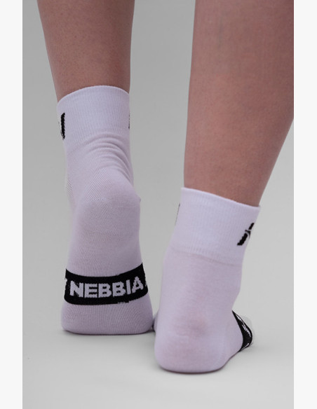 NEBBIA "EXTRA PUSH" crew socks white
