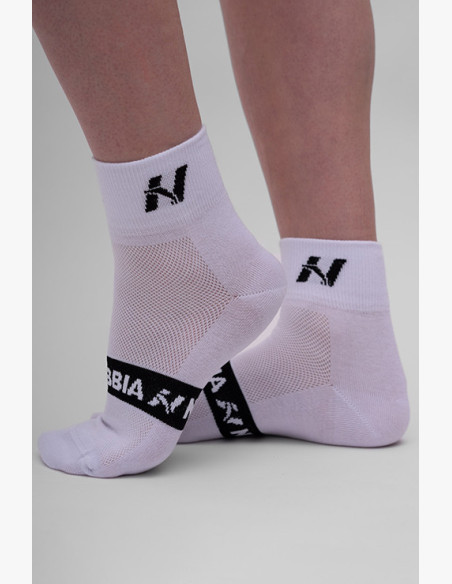 NEBBIA "EXTRA PUSH" crew socks white