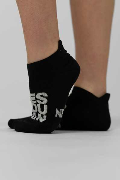 NEBBIA "HI-TECH" crew socks YES YOU CAN black