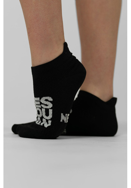 NEBBIA “HI-TECH” crew ponožky YES YOU CAN čierna