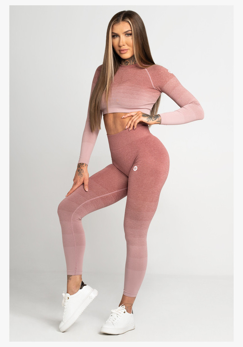 Legíny Gym Glamour Bezšvíkové Taupe Ombre