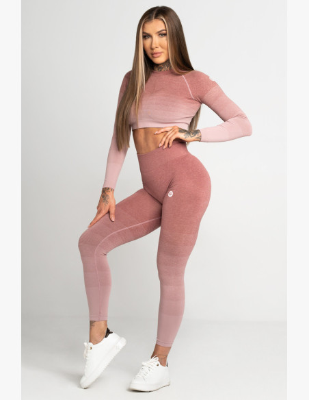Gym Glamour Seamless Leggings Taupe Ombre