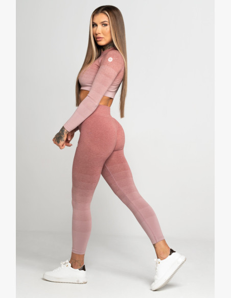Gym Glamour Seamless Leggings Taupe Ombre