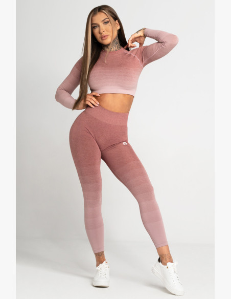 Gym Glamour Seamless Leggings Taupe Ombre