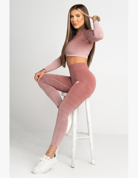 Gym Glamour Seamless Leggings Taupe Ombre
