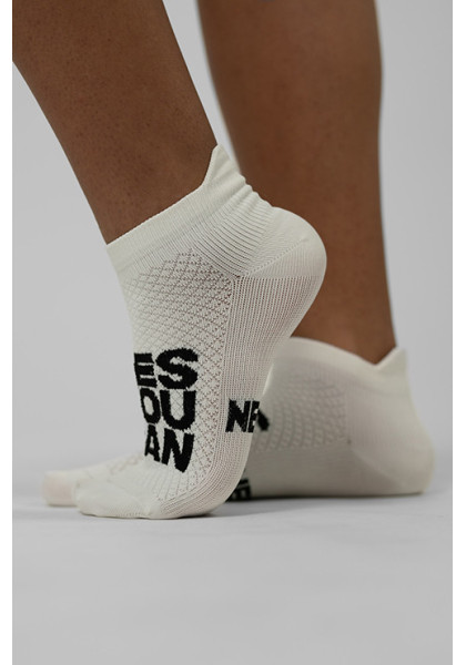 NEBBIA “HI-TECH” crew ponožky YES YOU CAN biela