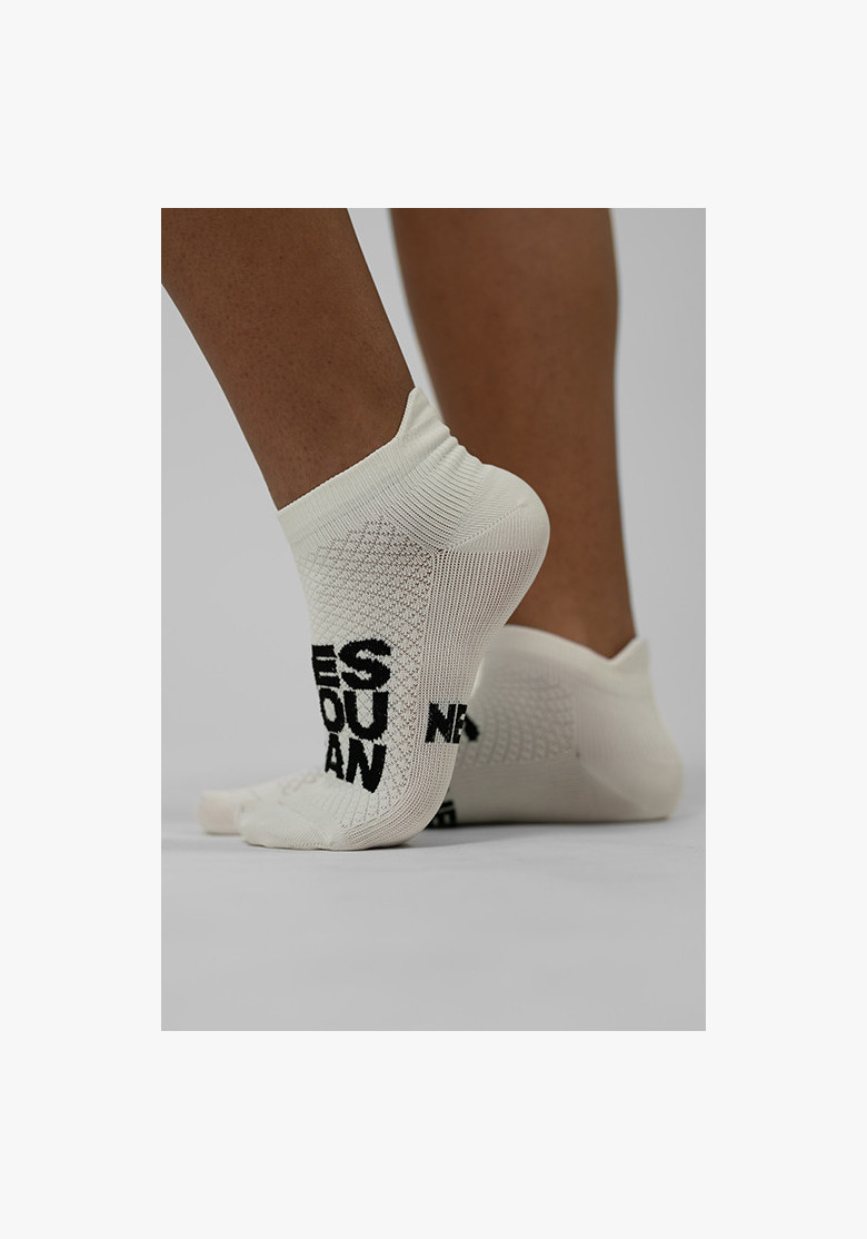 NEBBIA "HI-TECH" crew socks YES YOU CAN white