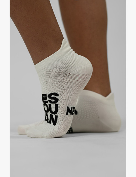 NEBBIA "HI-TECH" crew socks YES YOU CAN white