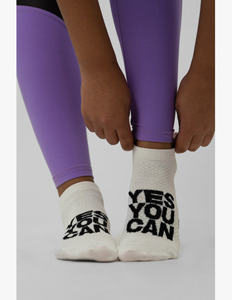 NEBBIA "HI-TECH" crew socks YES YOU CAN white