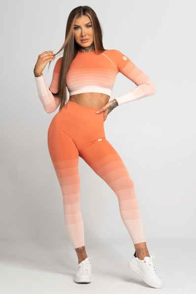 Gym Glamour Seamless Leggings Coral Ombre